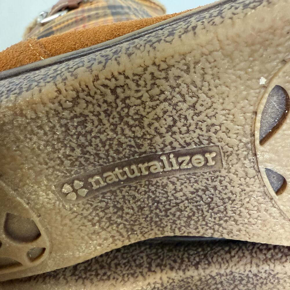 Naturalizer Womens Tan Plaid Lined Comfort Prema Boots Size 8 - Picture 10 of 13